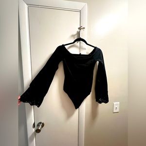 Black onesie express top